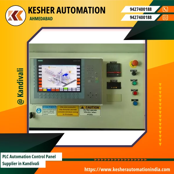 PLC Automation Control Panel Showing Wiring And Display Module