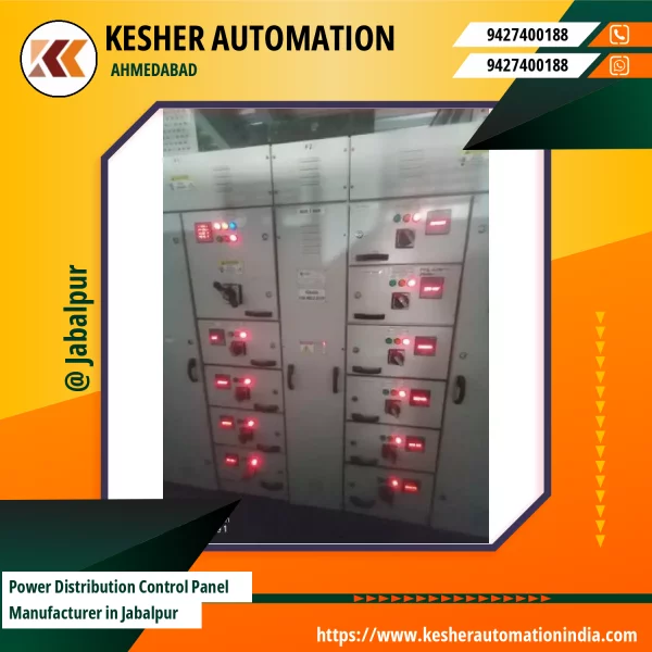 Industrial Power Distribution Control Panel Installed In Factory Environment