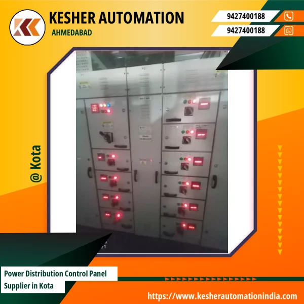 Power Distribution Control Panel Installed At An Industrial Site Showing Wiring And Circuit Breakers
