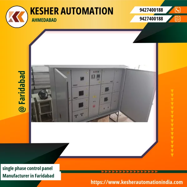 Single Phase Electrical Control Panel Installed In An Industrial Environment