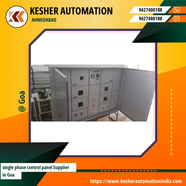 Single Phase Control Panel With Switches And Wiring Connections