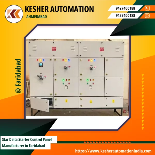 Star Delta Starter Control Panel Installed In An Industrial Setup