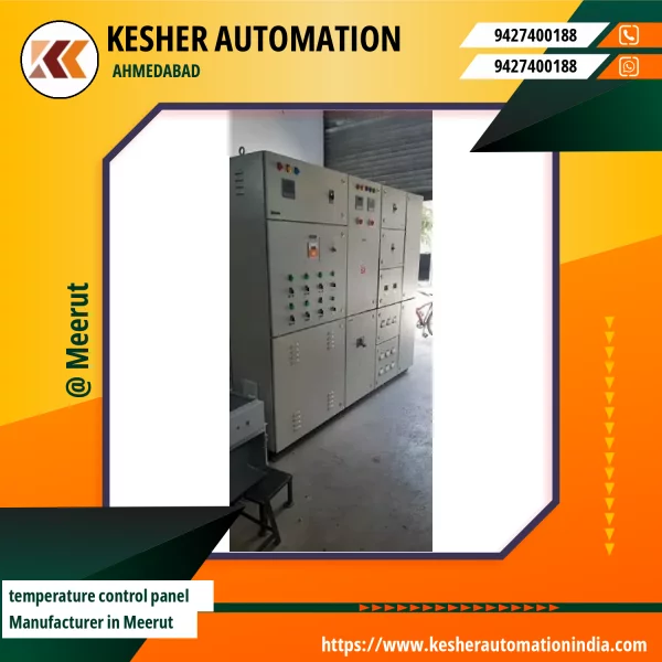 Temperature Control Panel Installed In Industrial Setting Showing Digital Display And Wiring Connections