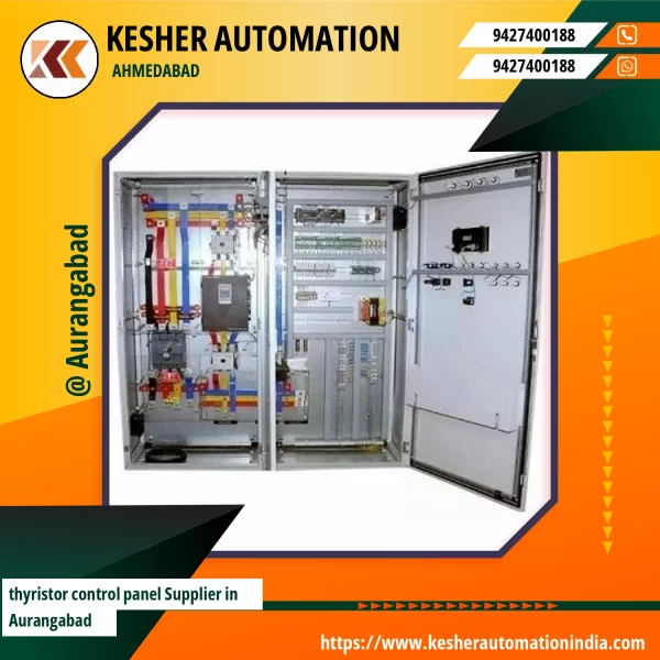 Thyristor Control Panel Installed In Industrial Setting Showing Electrical Wiring