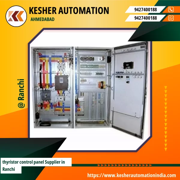 Thyristor Control Panel Installed At An Industrial Site Showing Electrical Wiring And Control Units