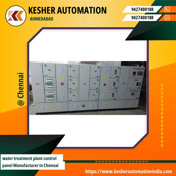 Water Treatment Plant Control Panel With Wiring And Meters