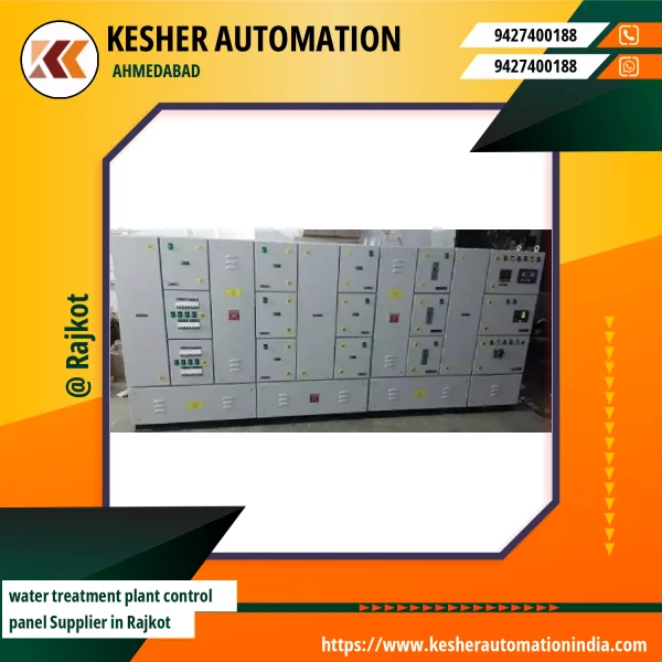 Water Treatment Plant Control Panel Showing Electrical Wiring And Display Units