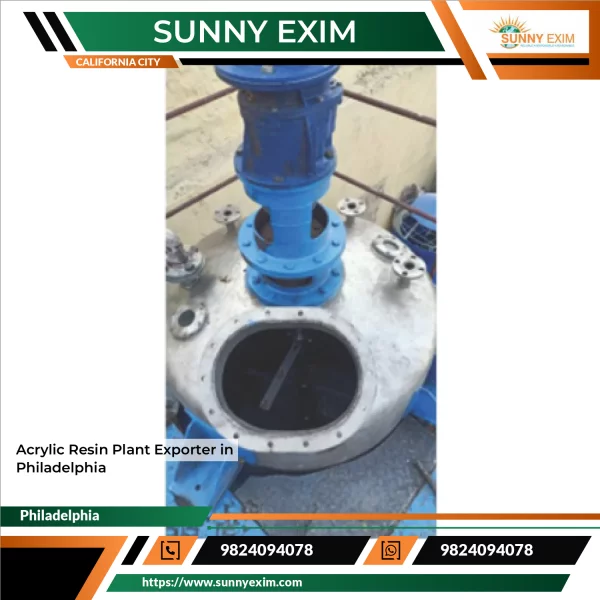 Acrylic Resin Plant Equipment Exported From Philadelphia