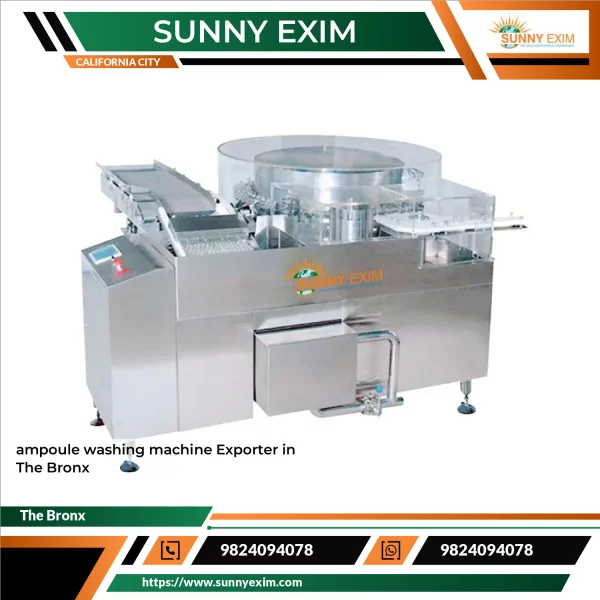 Ampoule Washing Machine Used In Pharmaceutical Industry Showing Clean Stainless Steel Chamber