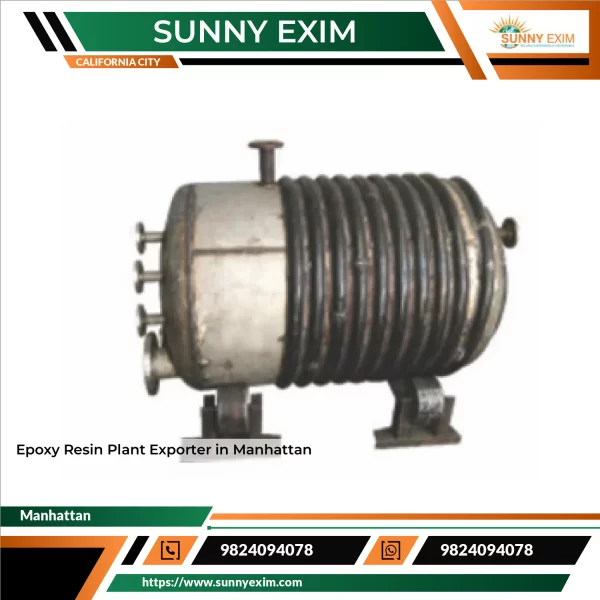 Epoxy Resin Plant Equipment Showing Stainless Steel Reactors And Control Panels