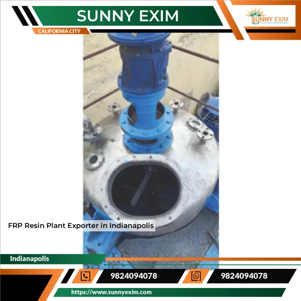 Industrial FRP Resin Plant Setup With Reactors And Mixers