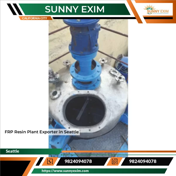 FRP Resin Plant Equipment Showing Jacketed Reactor And Condenser System