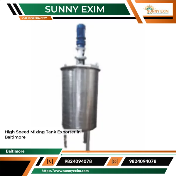 High Speed Mixing Tank Made Of Stainless Steel With Motor Assembly
