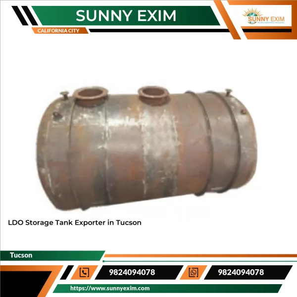 Large Metal LDO Storage Tank Installed Outdoors