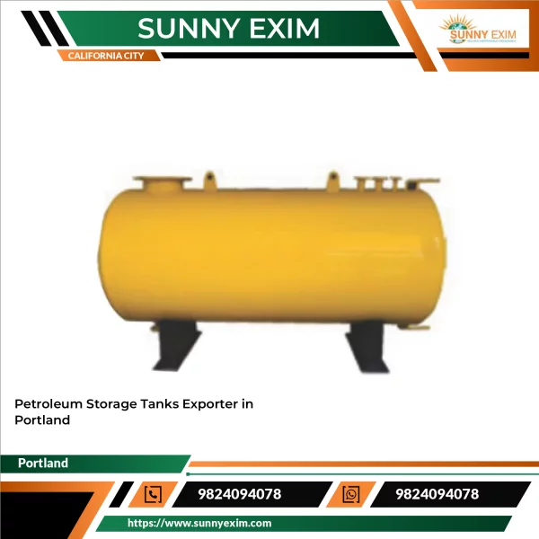 Large Industrial Petroleum Storage Tank Outdoors