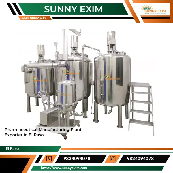 Pharmaceutical Manufacturing Plant Setup With Industrial Mixing And Filling Equipment