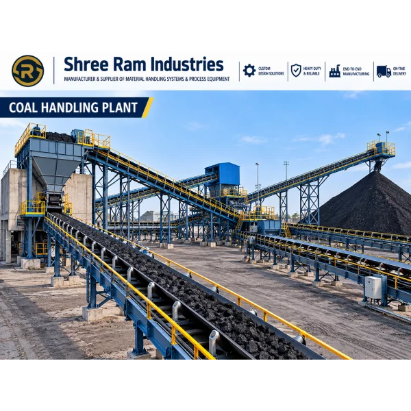 Coal Handling Plant Conveyor System Operating At Industrial Site