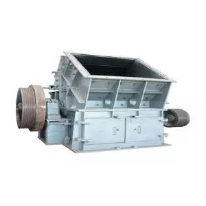 Hammer Crusher Machine Crushing Material At Industrial Site