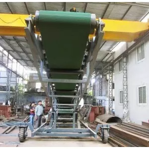 Industrial Stacker Conveyor Installed At A Bulk Material Handling Site