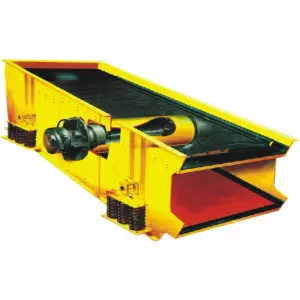 Industrial Vibro Screen Machine Operating At A Material Processing Plant