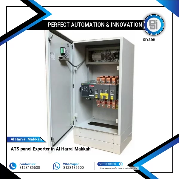 Automatic Transfer Switch Panel Installed In Industrial Setting