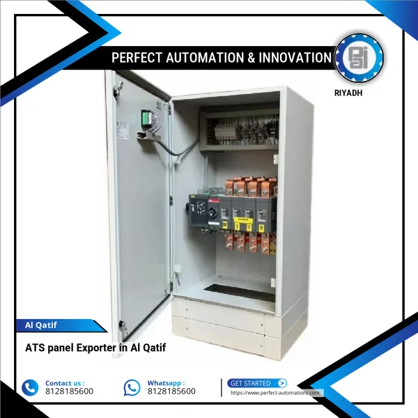 Automatic Transfer Switch Panel Installed In An Industrial Setting