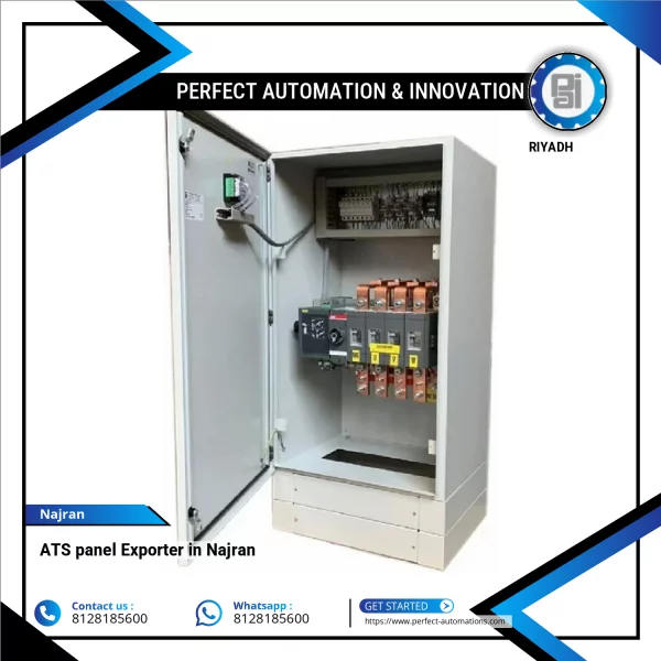 Automatic Transfer Switch Panel Showing Electrical Connections And Control Units