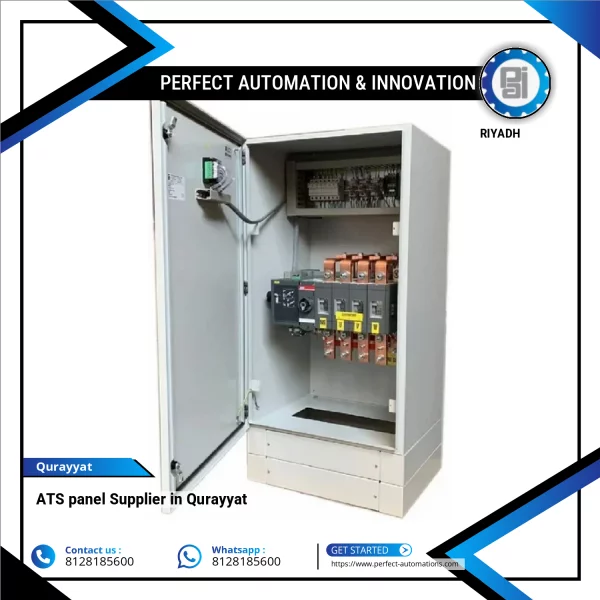 Automatic Transfer Switch Panel Installed In Industrial Setup
