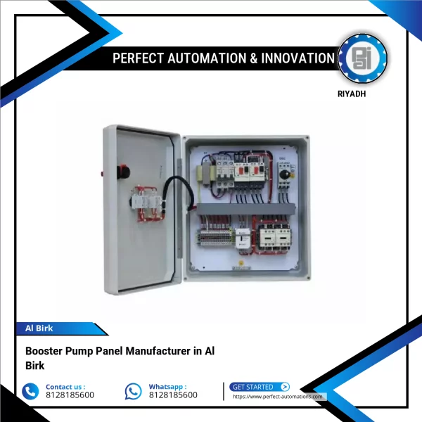 Booster Pump Control Panel Setup With Wiring And Display Unit