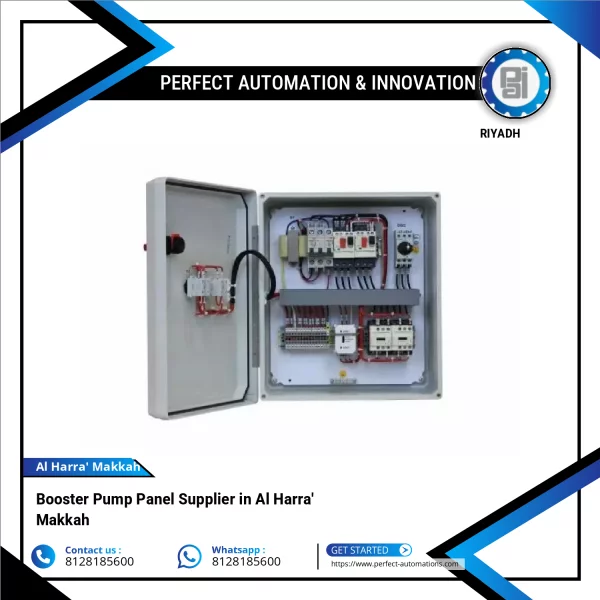 Booster Pump Panel With Control Switches And Wiring In Industrial Setting