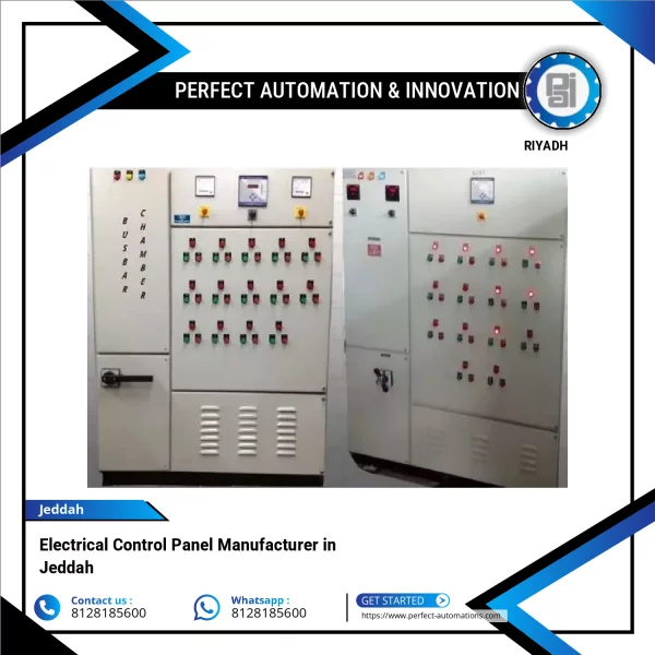 Industrial Electrical Control Panel Installed At Factory Showing Wiring And Components