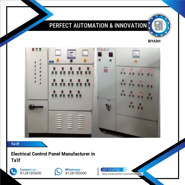 Electrical Control Panel Showing Wiring And Automation Components