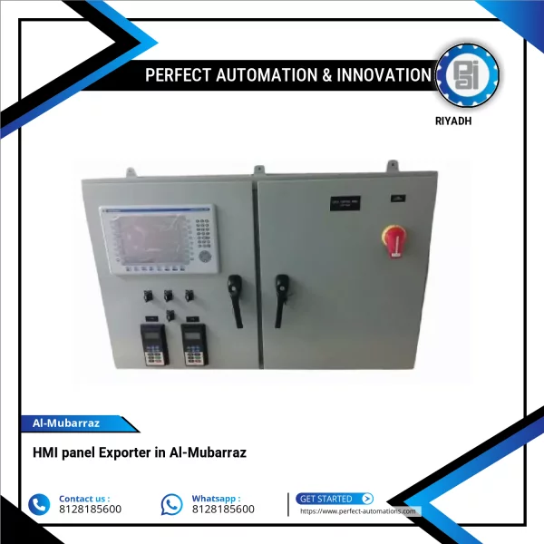 HMI Panel With Touchscreen Interface Installed In An Industrial Setting