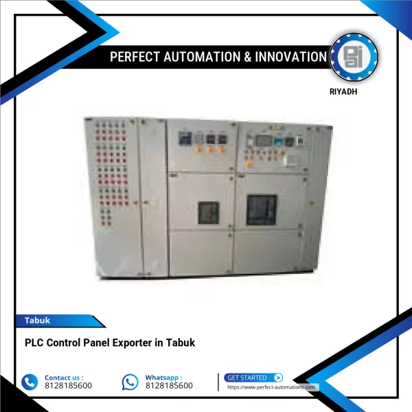 PLC Control Panel Installed Inside Industrial Facility Showing Wiring And Interface