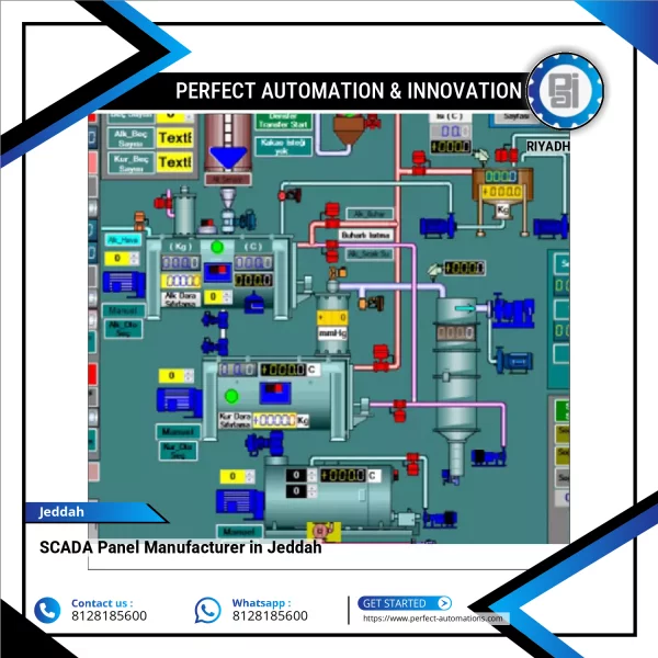 SCADA Control Panel Installed In Industrial Facility Showing Screen Display And Wiring