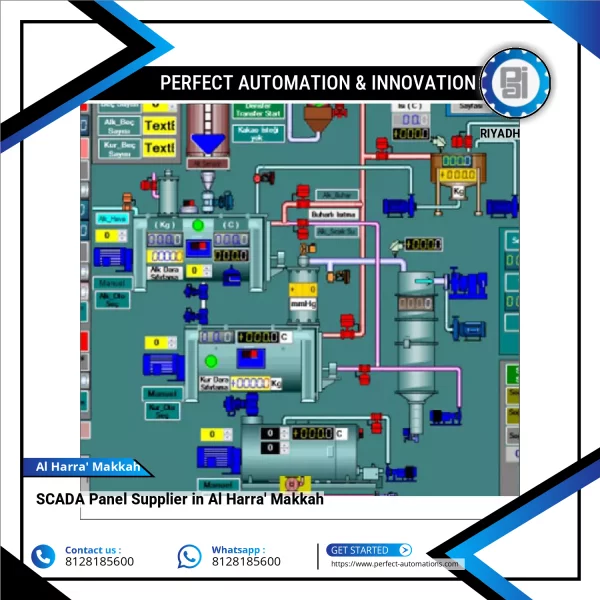 SCADA Panel Installed Inside Industrial Control Room Showing User Interface Screen