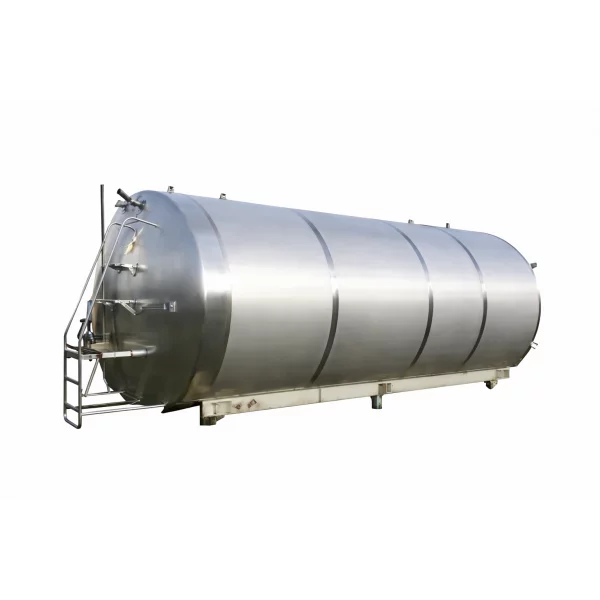 Horizontal Milk Storage Tank Made Of Stainless Steel With Insulation Layer