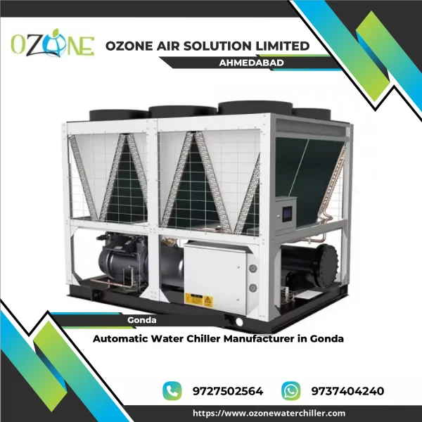 Automatic Water Chiller Unit Installed Outdoors