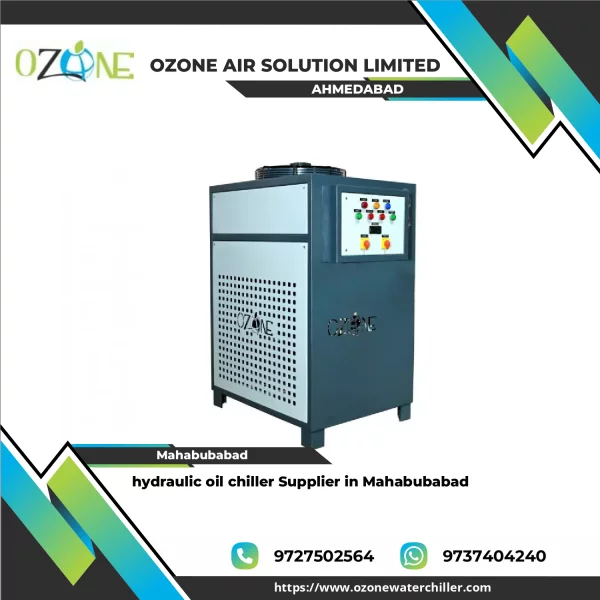 Hydraulic Oil Chiller Unit Installed In Industrial Plant