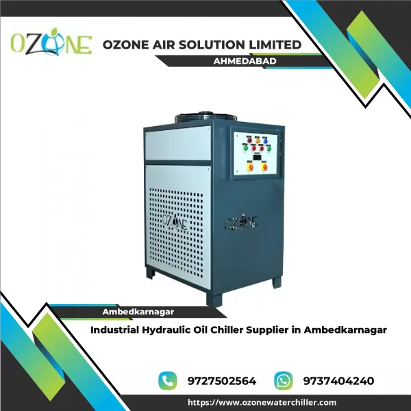 Industrial Hydraulic Oil Chiller Unit Installed At A Factory Site