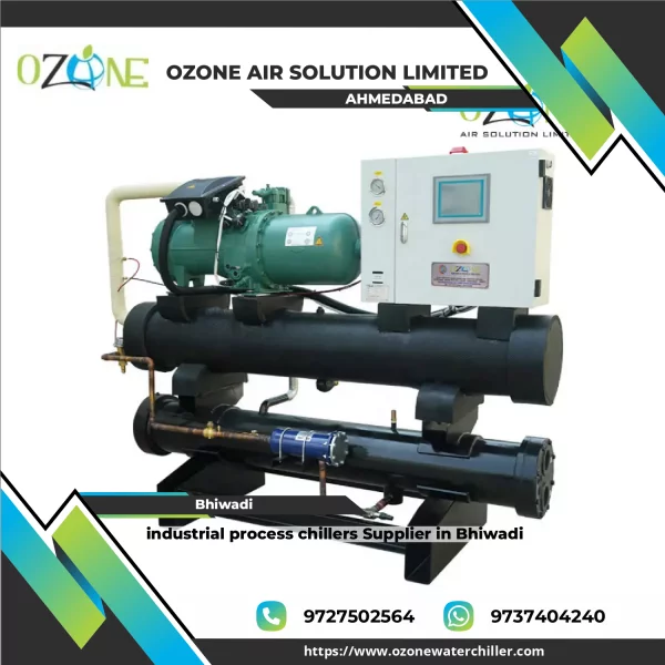 Industrial Process Chiller Unit Installed At Factory Site