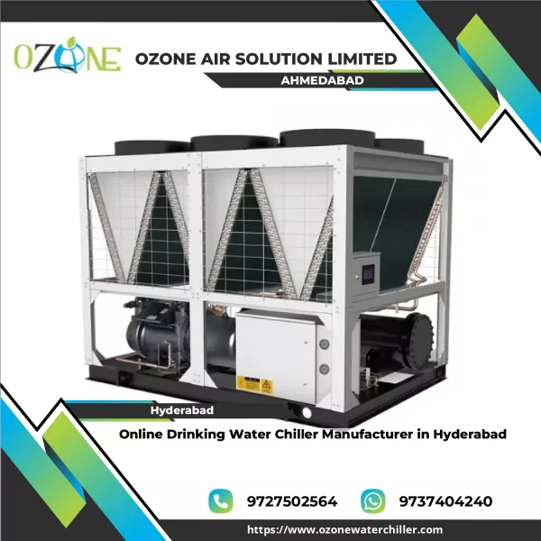 Online Drinking Water Chiller Unit Installed For Commercial Use