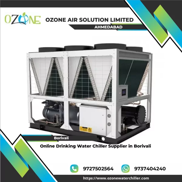 Online Drinking Water Chiller Unit Installed For Commercial Use