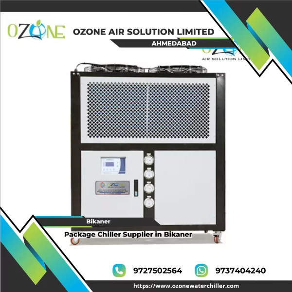 Industrial Package Chiller Unit Installed For Process Cooling