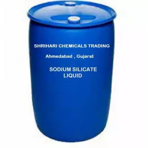 Container Filled With Sodium Silicate Liquid Stored In Industrial Warehouse