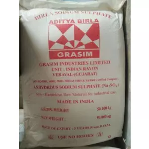Bulk Bags Of Industrial Sodium Sulphate Stacked In Warehouse