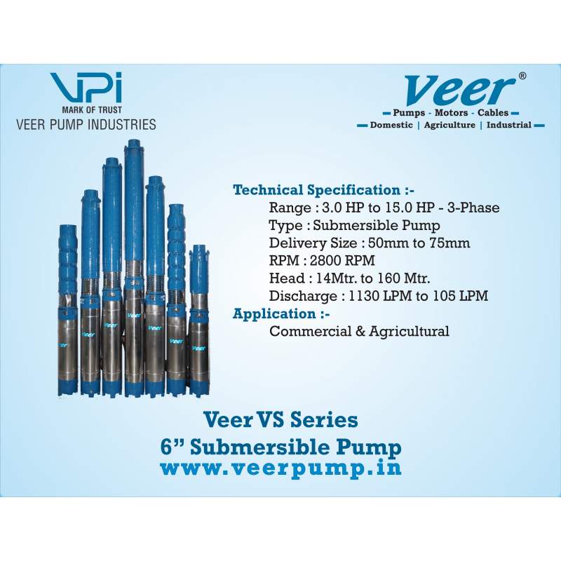 V6 Submersible Pump Dealer In Dhamtari Veer Pump Industries India