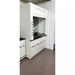 Chemical Exhaust Hood Installed In Laboratory Showing Fume Extraction System