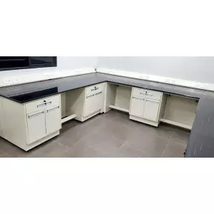 Set Of Laboratory Instruments Arranged On A Clean Lab Table