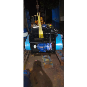 5 Ton Wire Rope Hoist Lifting Heavy Load At Industrial Site